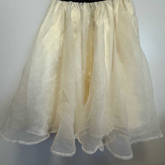 S Ivory Tulle and Satin Skirt with Black Bow - Picture 3 of 3